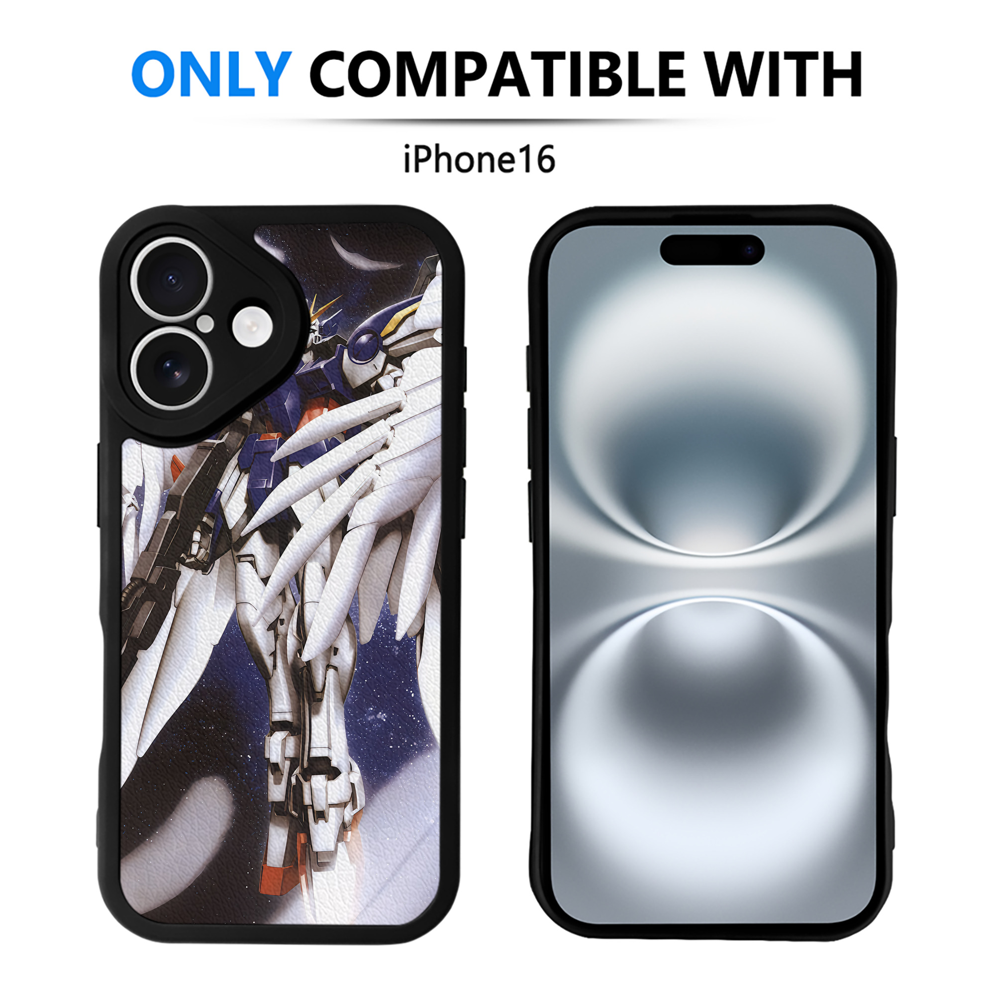（画像用） 機動戦士ガンダム Mobile Suit Gundam 【iPhone 16シリーズ対応】シリコンスマホケース（レザー調） 材質：シリコン